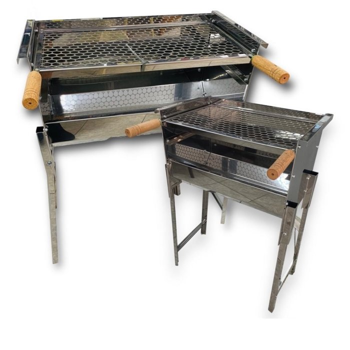 CHURRASQUEIRA PORTÁTIL INOX 60X30