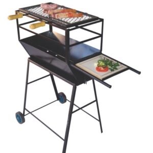 Churrasqueira Leve-Grill Montana c/ Rodas e c/ Tábuas