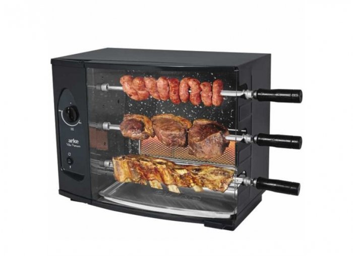 Churrasqueira á Gás Rotativo 3 Espetos - VITTA PREMIUM